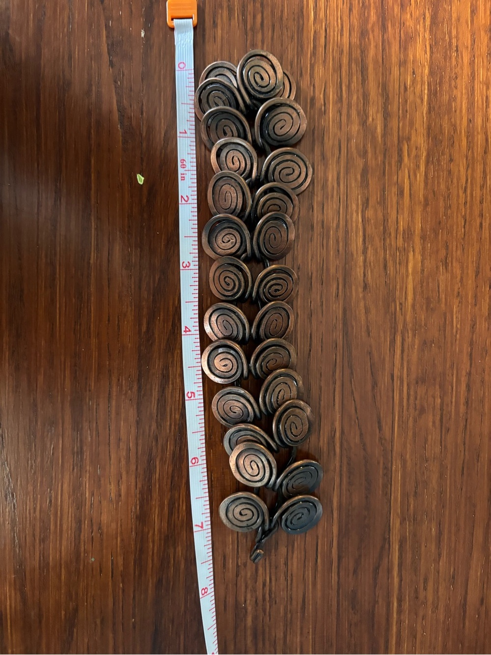 Copper Egyptian style coil spiral bracelet